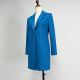 Wool wool mid-length European and American style suit collar coat