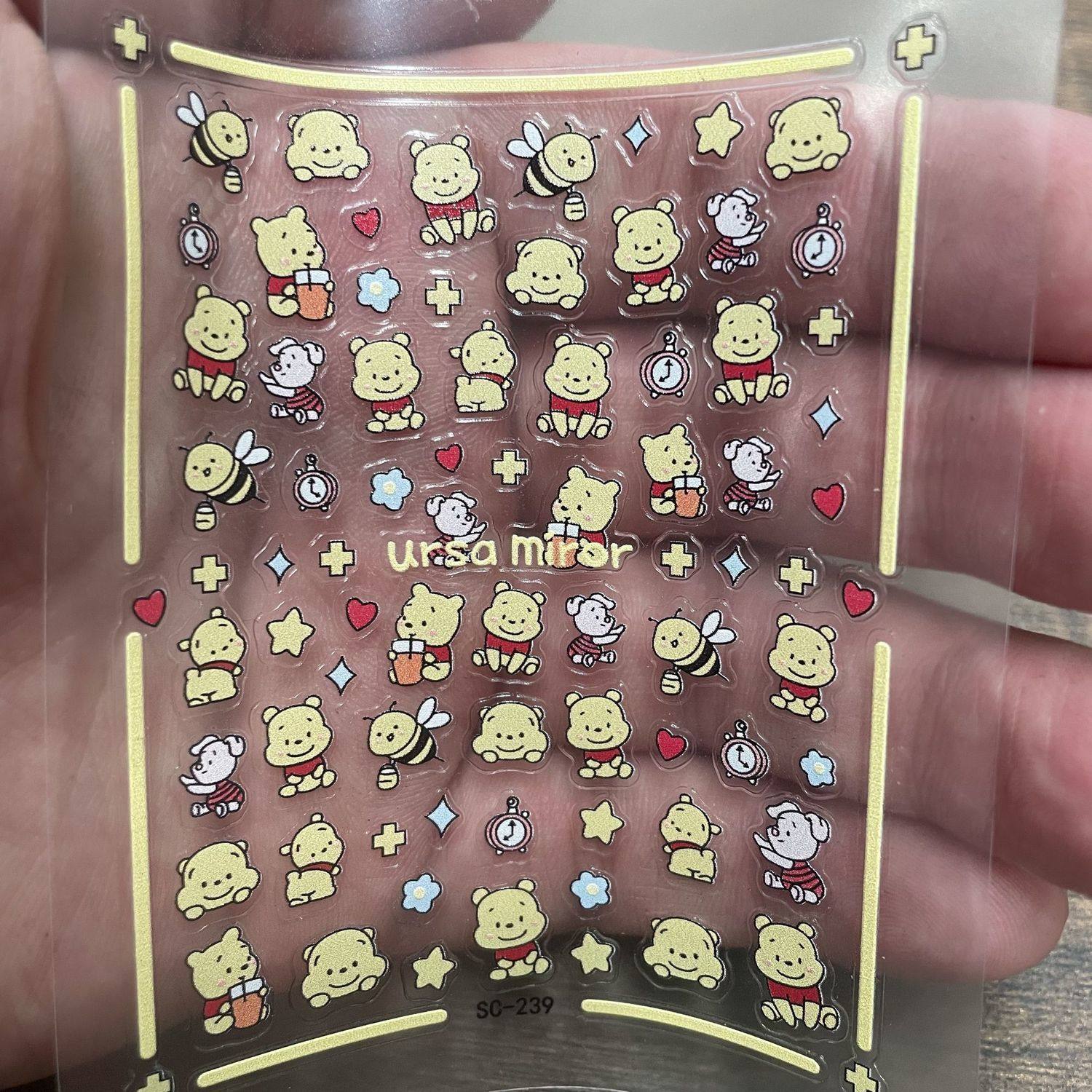 小熊可爱卡通美甲贴纸ins浮雕diy水杯笔杆指甲相机美甲彩绘贴纸,淘宝优惠券,粉丝福利购,淘宝优惠卷