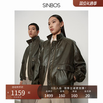 SINBOS pinning mountain wild 2 0 genuine leather clothes men and women with the same medieval coat winter thickened goose down down jacket