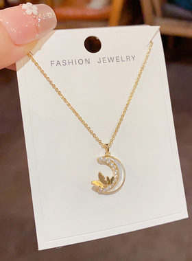 2026新款轻奢小众贝母月亮项链