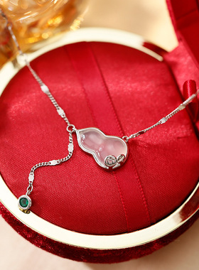 铜钱葫芦流苏项链女简约小众高级设计感锁骨链2025年新款百搭颈链