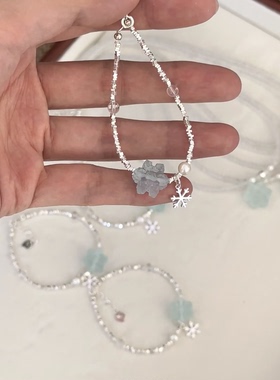 【冰雪浪漫】碎银雪花珍珠手链浪漫优雅尽显精致个性别致独特魅力