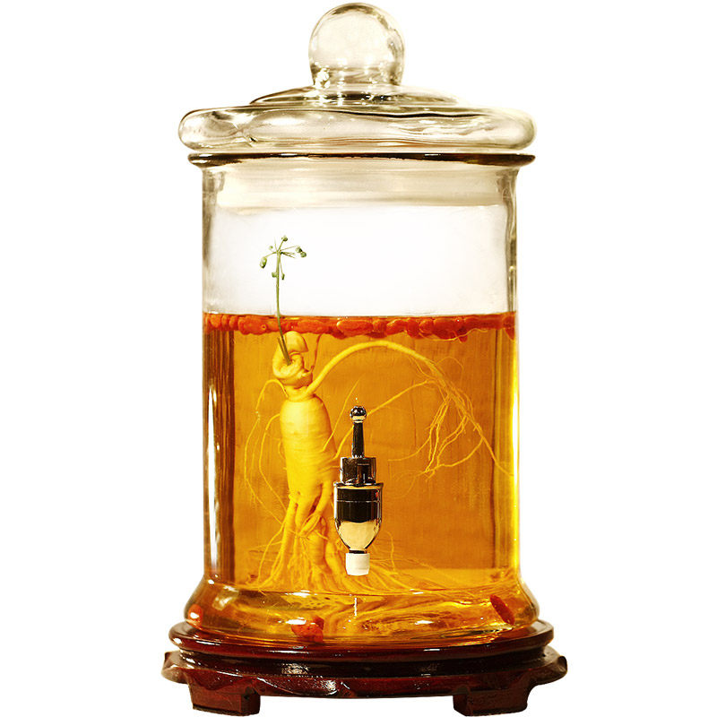 泡酒玻璃瓶带龙头5斤10斤酿酒泡酒瓶密封罐加厚透明药酒坛子家用,淘宝优惠券,粉丝福利购,淘宝优惠卷
