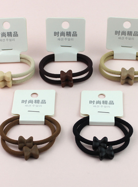 韩版领结头绳发圈简约少女皮套