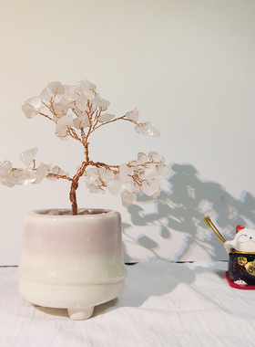 日系多肉东陵玉桌面水晶摆件