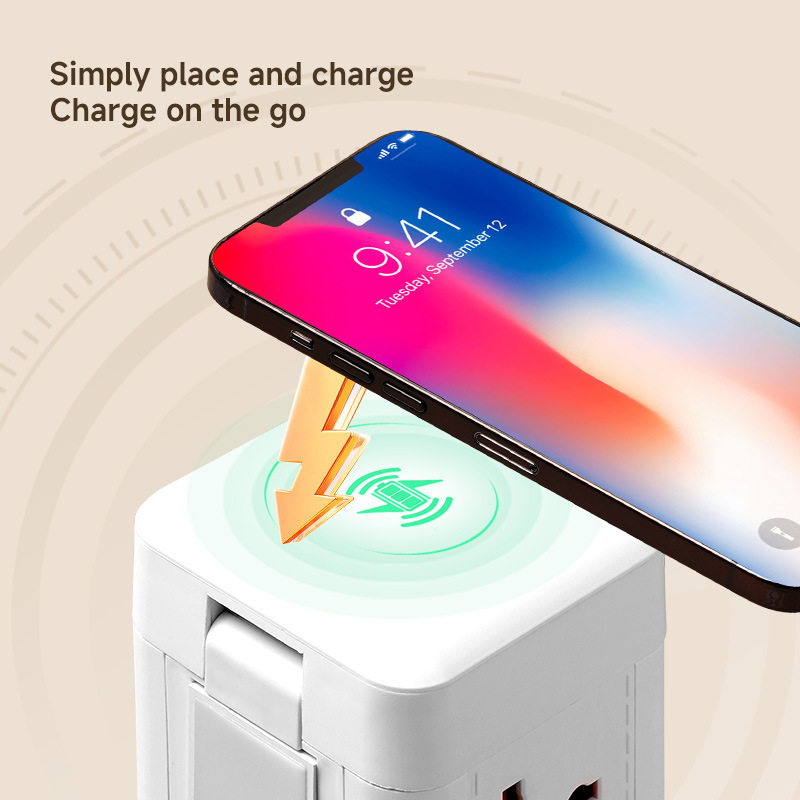 110V美规插座立式多用孔塔型排插15W无线充电加拿大台湾2脚接线板,淘宝优惠券,粉丝福利购,淘宝优惠卷