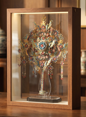 拼酷点翠喜扇透明防尘展示相框