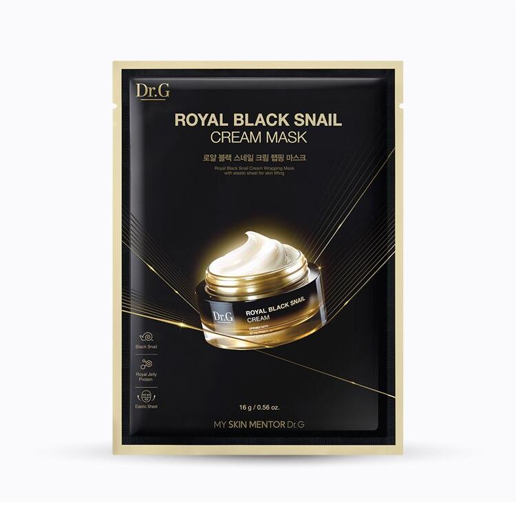 【韩国直邮】Dr.G  ROYAL BLACK SNAIL蜂胶黑蜗牛营养弹力面膜5片