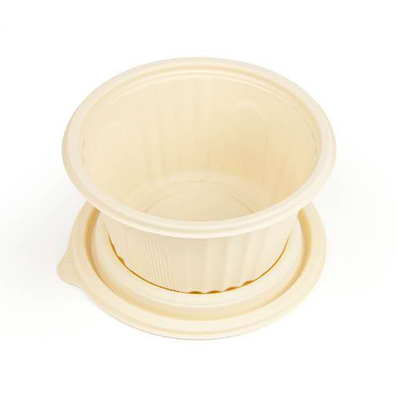 可降解餐盒天纯一次性淀粉环保碗大号外卖圆形打包汤粥粉密封防漏-图3