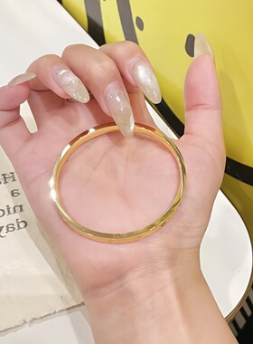 金店同款四叶草实心手镯