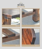 Балконный двор отдых с твердым деревянным столом и стулом.