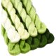 No. 107 6A velvet flower handmade accessories material mulberry silk thread pure silk Hunan embroidery free no twisting velvet thread cabbage green