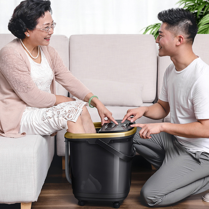 康益莱旗舰店泡脚桶电动按摩养生足浴盆加热恒温洗脚神器家用过小腿过膝高深桶1