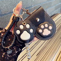 Creative New Flower Key Button Cat Claw Claw Electric Car Key Cover Butterfly Knot Electric Car Lock Sleeve Protective Sleeve