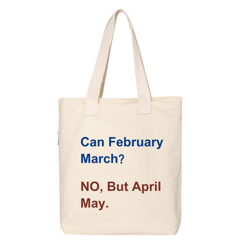 秀洛Can February March帆布包单肩包斜跨手提购物袋托特包背包 - 图0