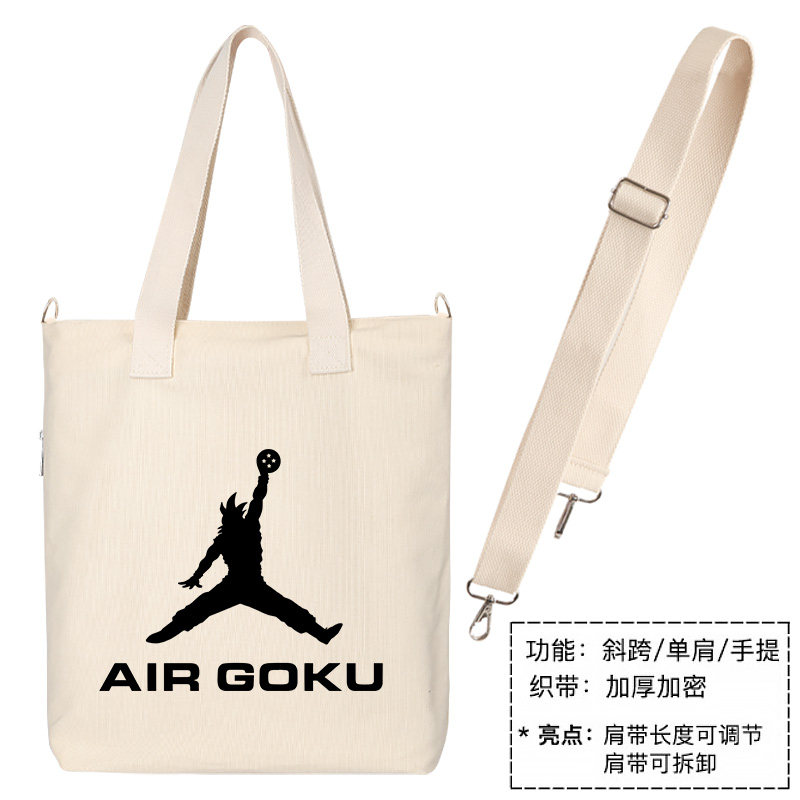 秀洛七龙珠周边帆布包goku孙悟空飞人托特包单肩斜跨手提手拎背包,淘宝优惠券,粉丝福利购,淘宝优惠卷