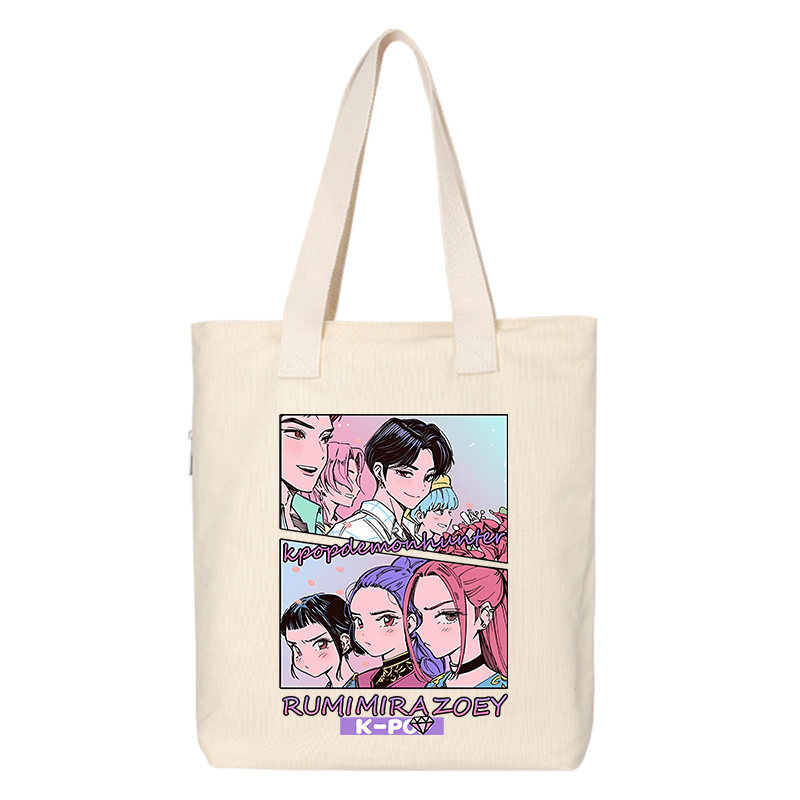 kpop猎魔女团动漫吧唧鲁米佐伊米拉周边手提袋上课单肩斜挎包学生,淘宝优惠券,粉丝福利购,淘宝优惠卷