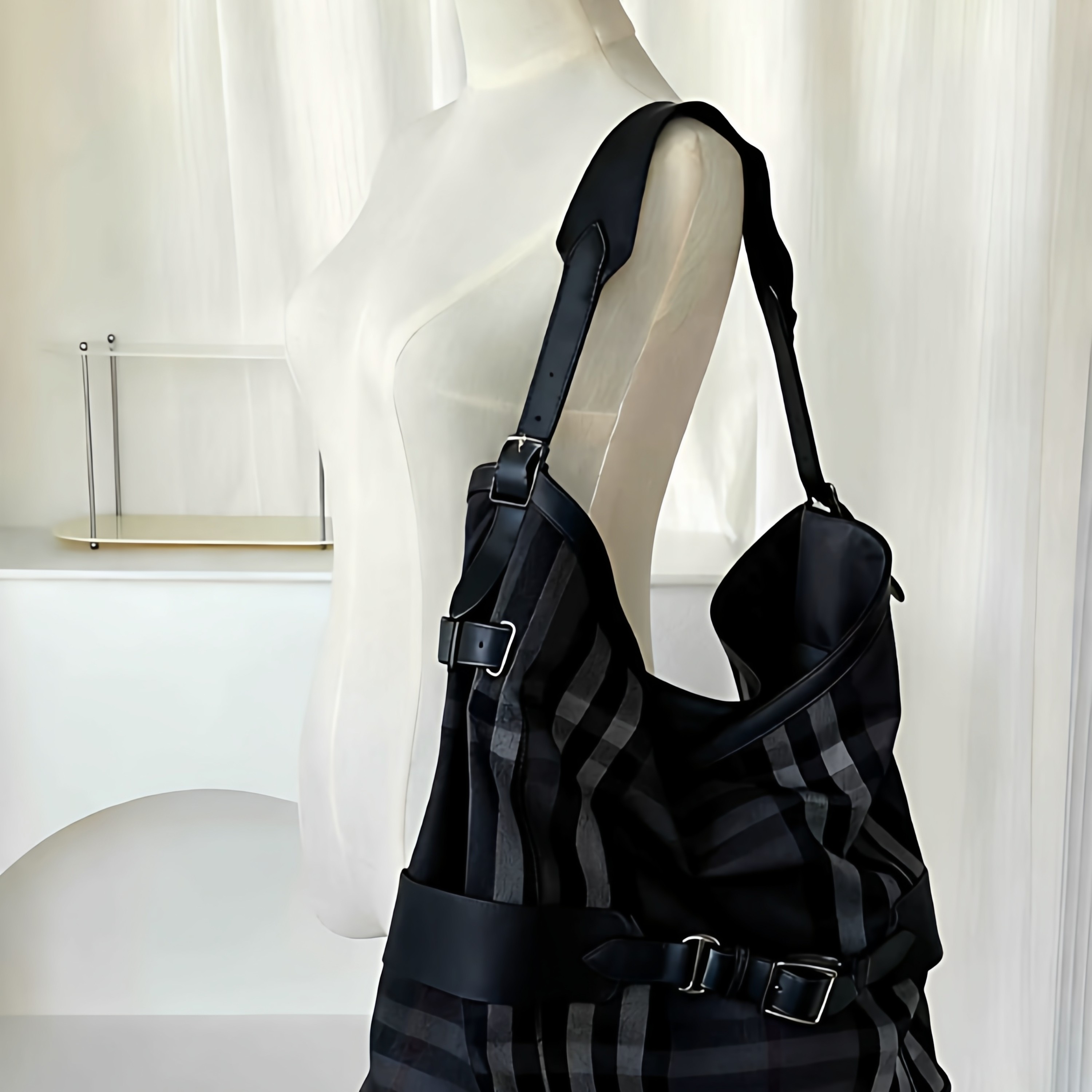 中古2025新款时尚格纹大容量通勤单肩斜挎包手提包托特包,淘宝优惠券,粉丝福利购,淘宝优惠卷