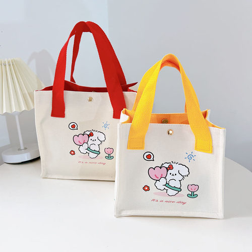 凯旋者手提帆布包女包小包小方包便当包妈咪包帆布袋定制印刷logo - 图1