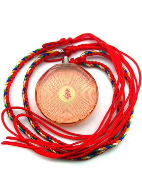 YC2854新款精品楞严咒白水晶咒轮吊坠藏地法会结缘佛咒防水小挂件