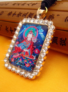 镶钻佛牌项链结缘挂件吊坠