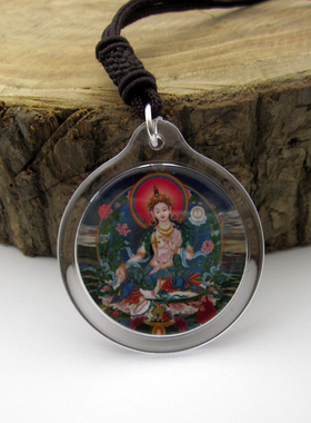 透明双面佛像吊坠亚克力