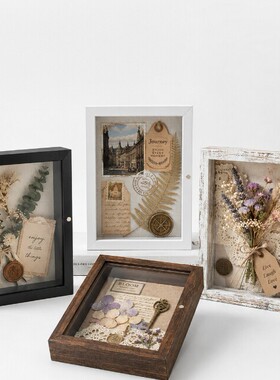 中空相框植物标本展示框复古画框