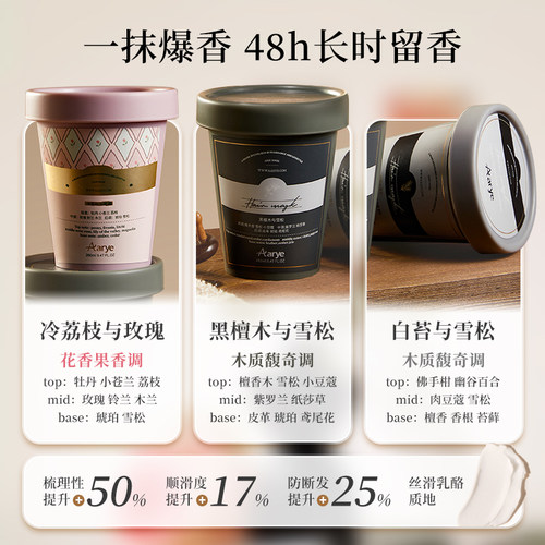 富家千金香~aarye安野屋发膜植萃滋养强韧防断发香氛护发pro升级 - 图0