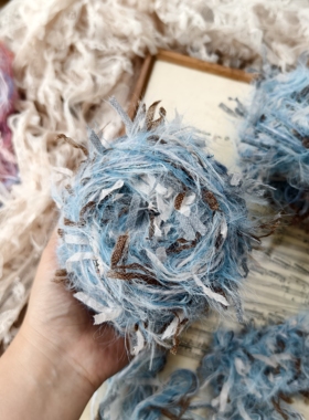 海盐牛轧糖｜手混线毛线手工编织DIY包包饰品中钩针棒针卡套