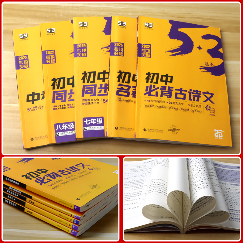 53初中语文现代文+古诗文阅读理解专项训练七八九年级同步作文初中语文背古诗文61篇古诗词文言文全解初中名著导读曲一线五三5.3-图3