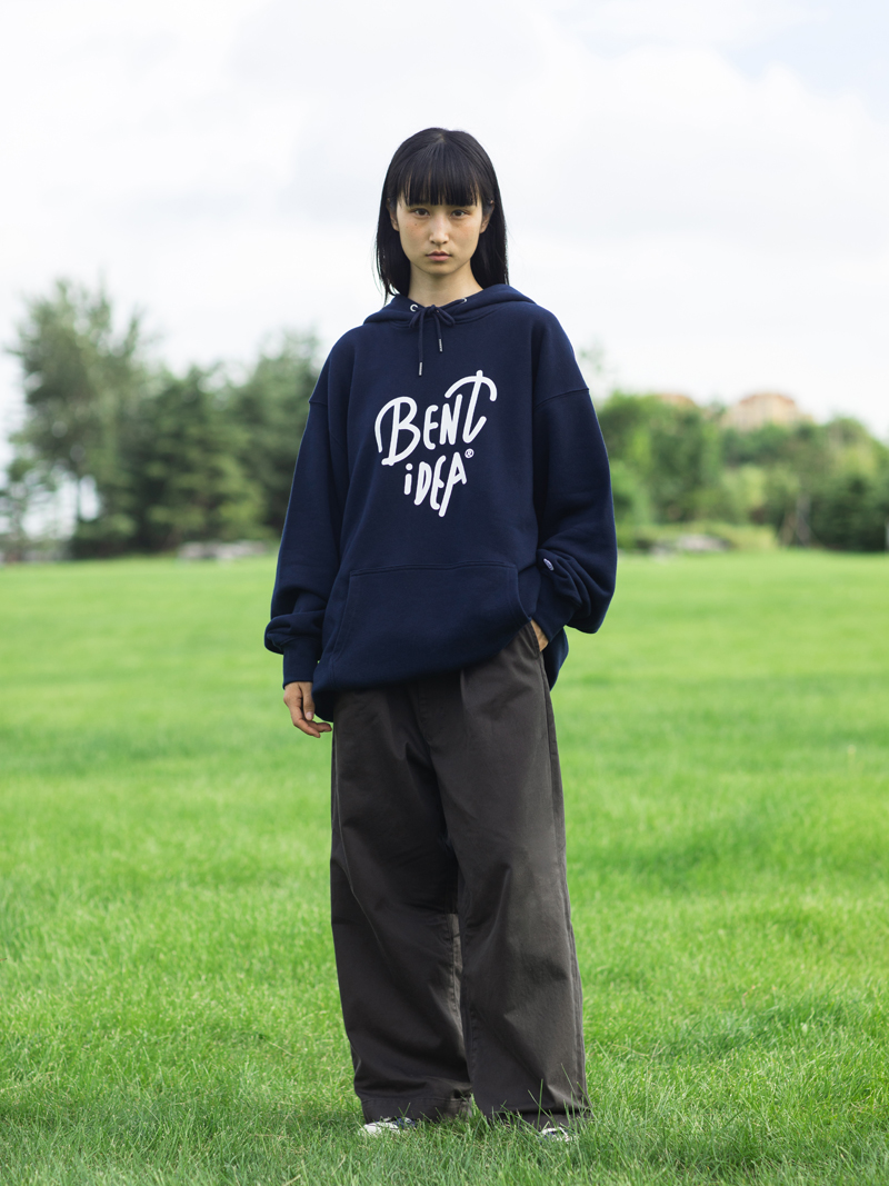 20AW 基础宽松情侣连帽卫衣男复古潮上衣 LOGO BENT IDEA 日先楔番 20AW 基础宽松情侣连帽卫衣男复古潮上衣 LOGO BENT IDEA 日先楔番