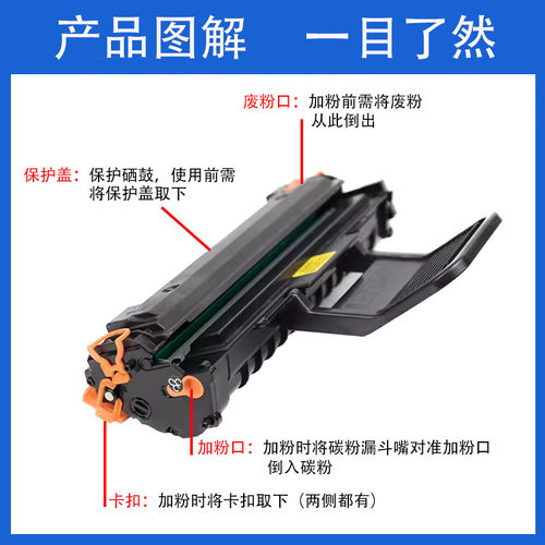 捷能适用三星SCX4621NS硒鼓samsung D4725A 4521NS 4321NS打印机墨盒4021易加粉晒鼓 4821ns - 图2
