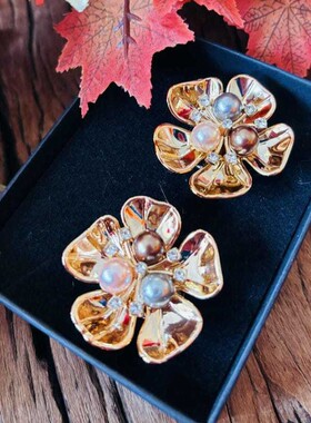 欧美新款花朵button cover clasp袖扣服饰纽扣饰品钻饰纽扣套