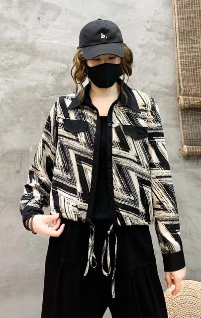 2023 Spring and Autumn New Loose Small Western Style Versatile Jacket Women's Fashion Leopard Print Short Work Jacket Top