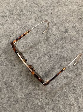 墨镜德国棕色复古风半框太阳镜