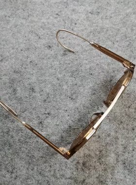 墨镜美国茶色透明框复古风太阳镜