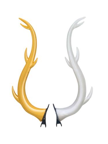 3D打印cos配件龙角发夹道具二次元配件兽头装饰兽角瓷爹瓷妈角 - 图0