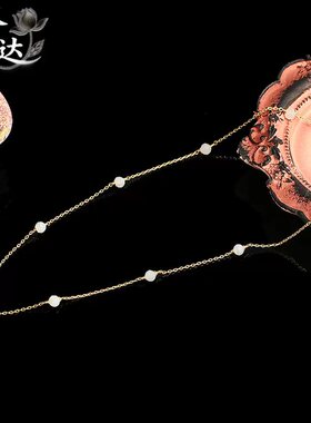 LINGLADY复古珍珠项链女金色轻奢小众设计高级颈链