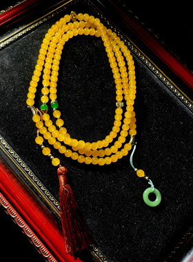 伶达新中式斜挎链小众设计感长款毛衣链衣服挂饰