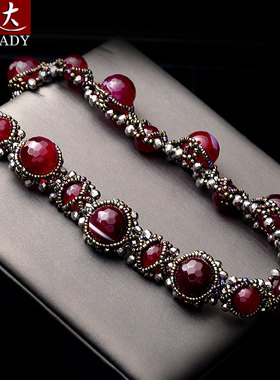 伶达饰品玛瑙项链锁骨链短款