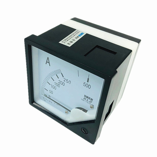 6L2-A AC ammeter 250/5 100/5 Overload ampere pointer meter 76mm mechanical installation 450v