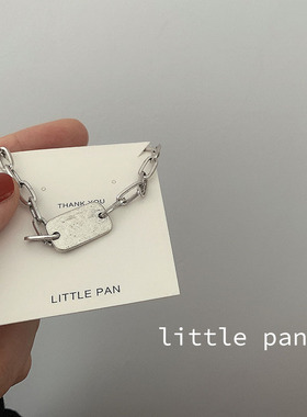 合金做旧字母牌链条韩国ins手链