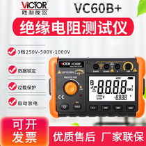 Victory Insulation Resistance Tester VC60B Digital Aumeter 500v1000 Intelligent Detector Electrician Rocking Watch