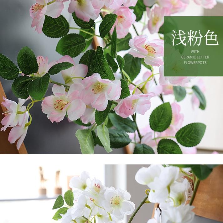 节日气氛装饰浪漫樱花爬藤橱窗背景墙布置高级感吊顶神器氛围软装 - 图0