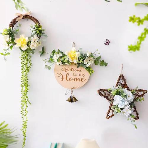 挂牌文字图案定制店铺设计室二维码电话LOGO数字花艺门牌装饰挂件 - 图0