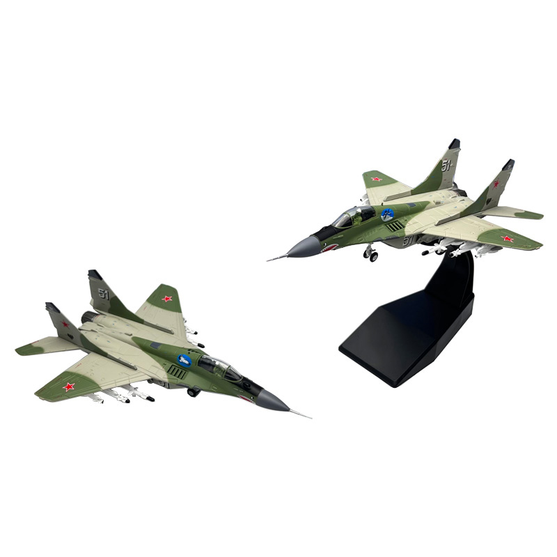 1/100 俄罗斯MIG-29 米格29支点军事战斗机飞机模型成品玩具摆件