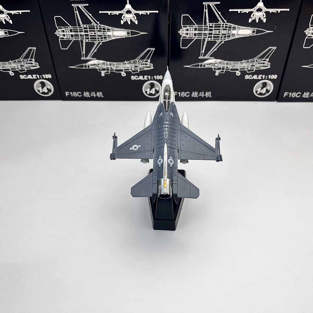 Amer 1/100美军F16合金战斗机F-16C合金仿真静态飞机军事模型摆件-图2