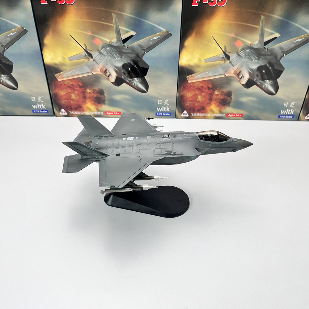 WLTK 1/72美国F-35A隐形攻击机F35战斗机合金静态模型摆件玩具-图0