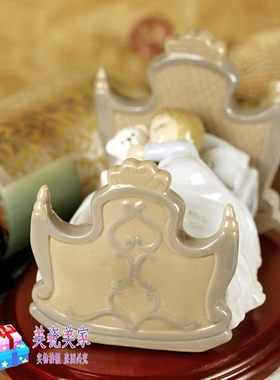 小熊陶瓷人物生日礼品摆件