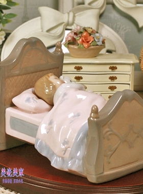 小熊陶瓷人物生日礼品摆件